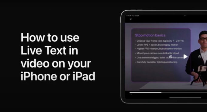 Apple návody – Jak používat živý text ve videu na iPhonu nebo iPadu