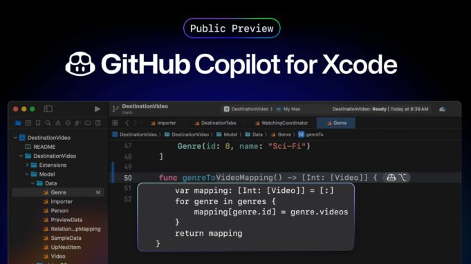 Vývojáři nyní mohou používat Copilot pro pomoc s kódováním přímo v Xcode
