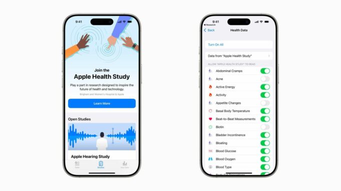 V aplikaci Apple Research je dnes spuštěna nová komplexní studie Apple Health Study