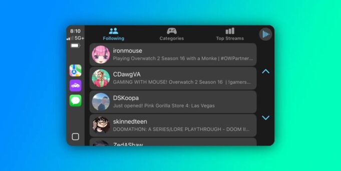 CarStream for Twitch: Poslouchejte oblíbené streamery přímo přes CarPlay