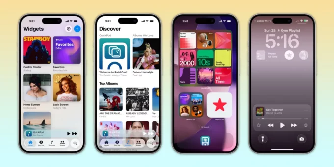 QuickPod přináší nový způsob, jak poslouchat hudbu na iPhonu – s podporou Apple Music i Spotify