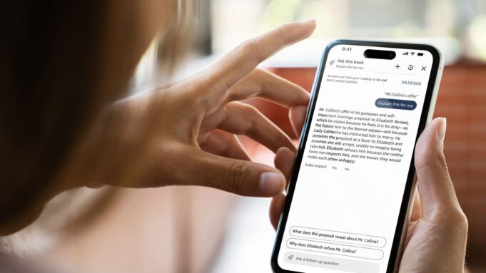 Aplikace Kindle pro iOS nyní obsahuje AI funkci „Ask This Book“. Odpoví na otázky ke knize bez spoilerů
