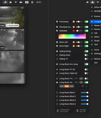 Aplikace Itsyhome přidává do menu vašeho Macu veškeré ovládání domácnosti, které potřebujete