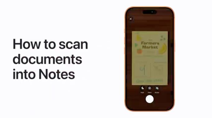Apple návody – Jak skenovat dokumenty do poznámky