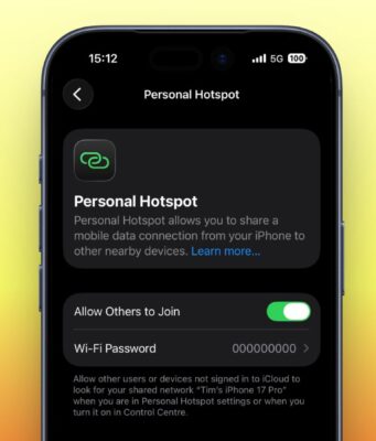 Návod – Jak zkontrolovat využití dat hotspotu na iPhonu