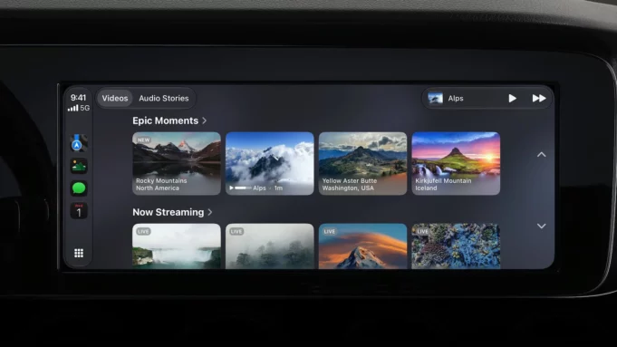 Apple oznámil nové funkce CarPlay, včetně možnosti sledovat video přes AirPlay